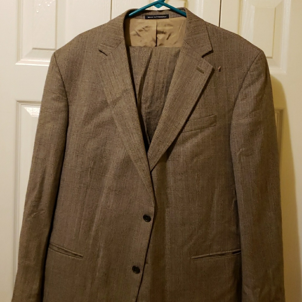 Mens Suit Lands End Brown